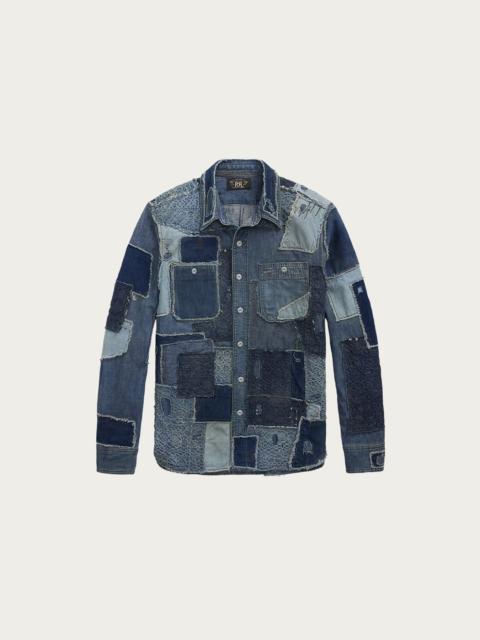 RRL by Ralph Lauren Denim Patchwork Shirt - Indigo Blue