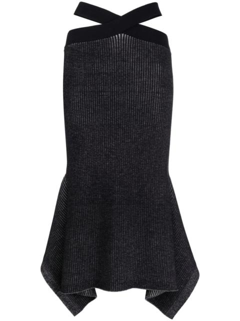 3.1 Phillip Lim ribbed-knit asymmetric skirt