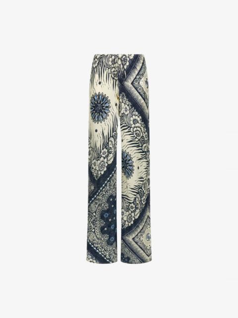 Roberto Cavalli Bandana Print Palazzo Pants
