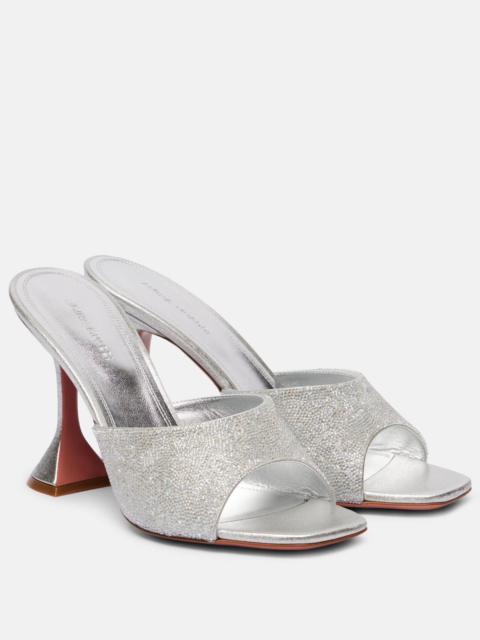 Amina Muaddi Lupita 95 embellished leather mules