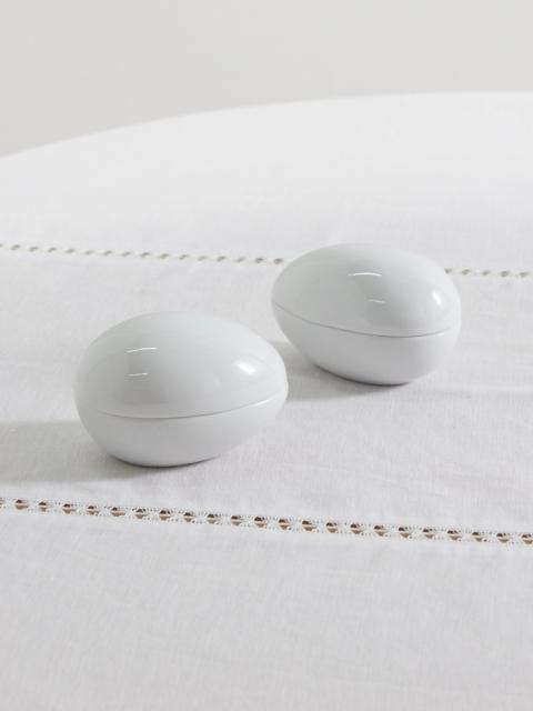 Gohar World Egg Set Of Two Porcelain Trinket Dishes