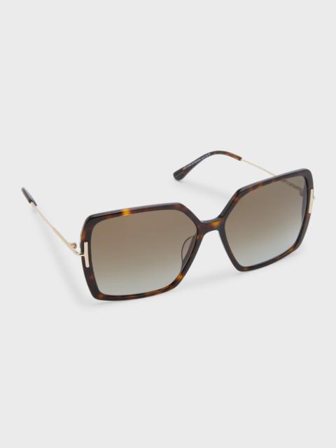 TOM FORD Joanna Mixed-Media Butterfly Sunglasses