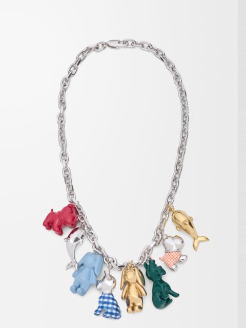 Loewe Animals charm necklace in enamel