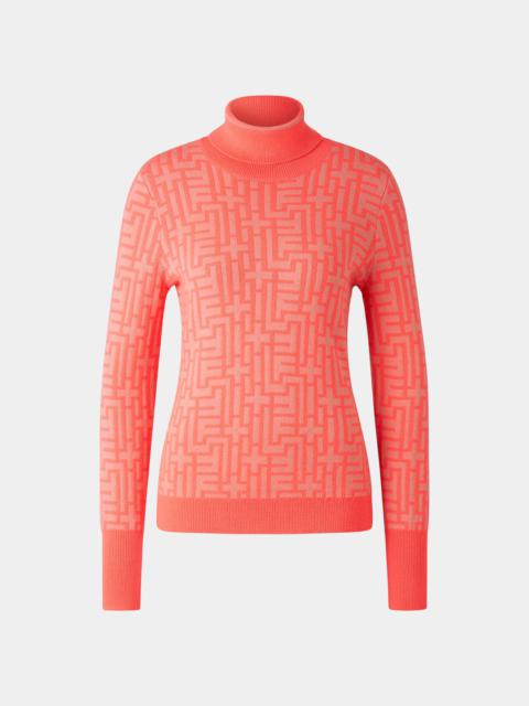 BOGNER Maira turtleneck sweater in Coral