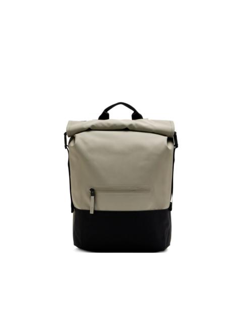 RAINS Rolltop zip-pocket backpack