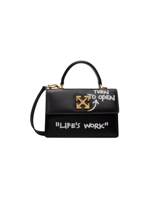 Off-White Black Jitney 1.4 Quote Top Handle Bag