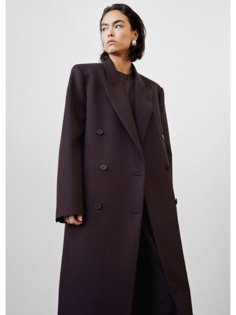 The Frankie Shop Jane Long Coat - Dark Plum