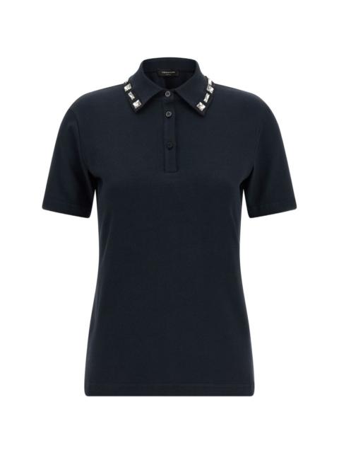 FABIANA FILIPPI crystal-embellished polo top