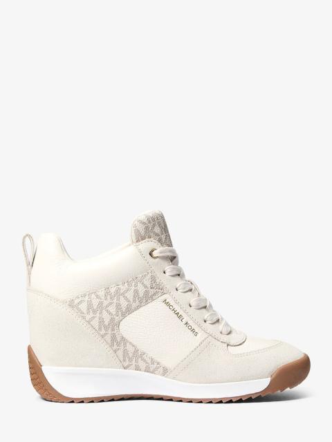 MICHAEL KORS Nikko S2 Suede and Leather Wedge Trainer