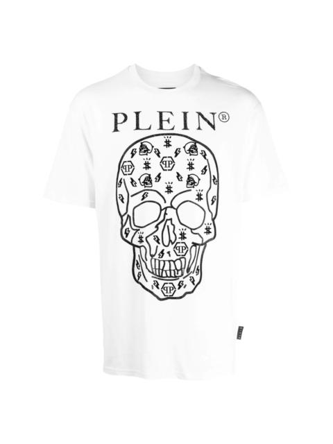 skull-print round neck T-shirt