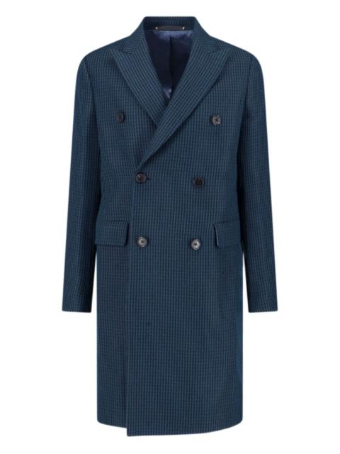 Paul Smith checked double-breasted coat