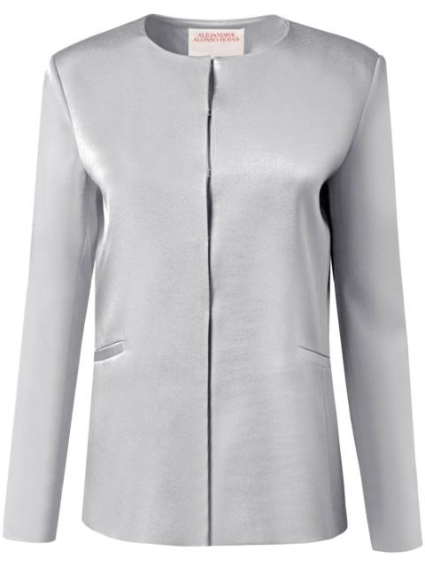 Alejandra Alonso Rojas satin fitted jacket