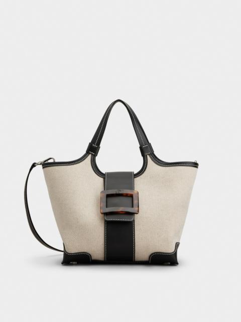 Belle Vivier Mini Shopping Bag in canvas