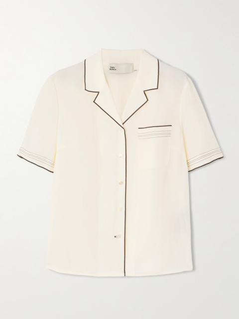 TORY BURCH Piped Woven Shirt