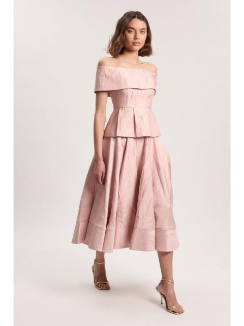 KAREN MILLEN Textured Tailored Twill Full Skirt
