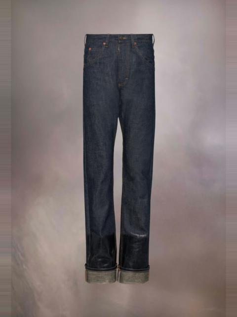 Maison Margiela Lacquered turn-up jeans