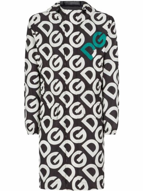 Dolce & Gabbana DG logo hooded parka