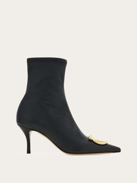 FERRAGAMO Pointed ankle boot with maxi Gancini buckle
