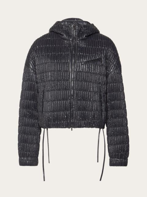 Quilted nylon bomber
