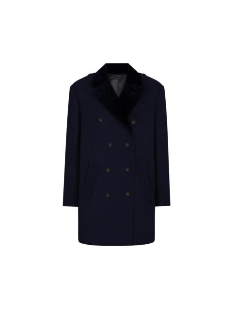 TOM FORD WOOL FELT OFFICER PEACOAT