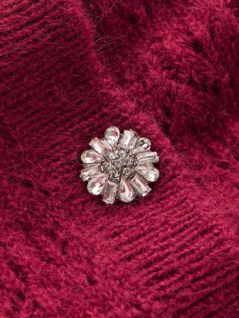 BODEN Jewel Button Cardigan-Ruby Red