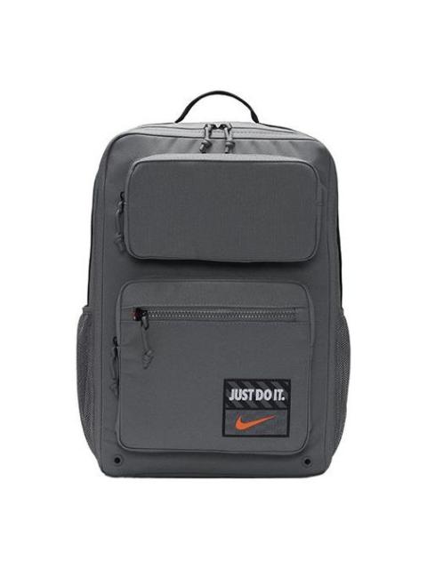 Nike Nike Large Capacity Training Sports Zipper  Fabric Schoolbag Backpack Unisex Smoke Gray DQ5183-084