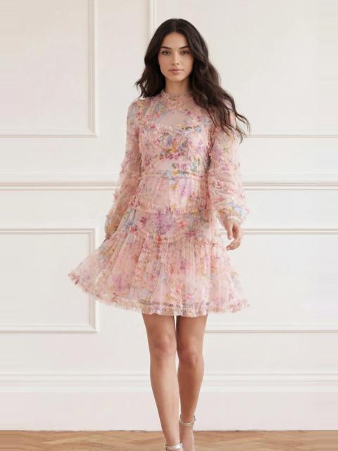 Needle & Thread Floral Diamond Ruffle Dress