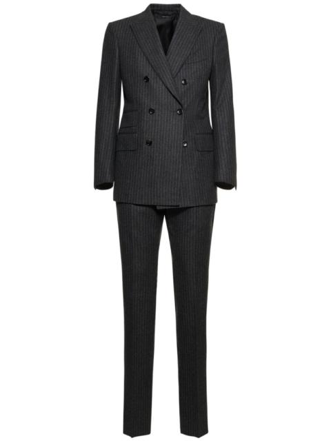 Atticus pinstriped wool flannel suit