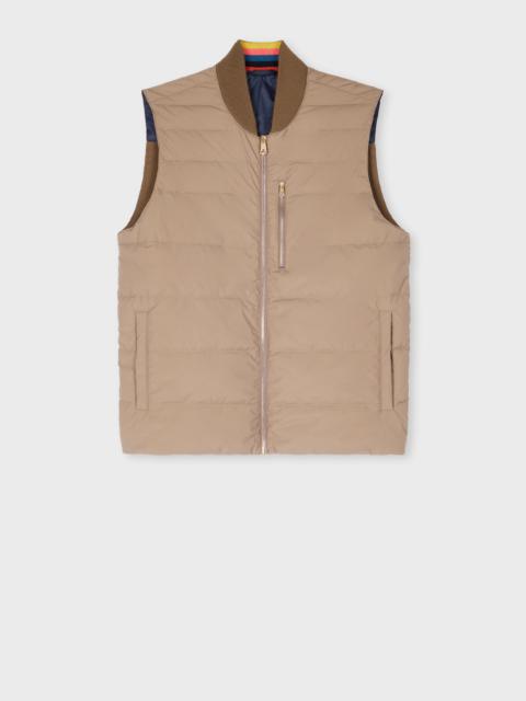 Paul Smith Taupe Hybrid Down Gilet