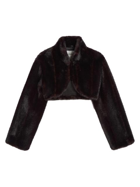 APPARIS Women's Odette Faux Fur Crop Bolero - Noir Multi