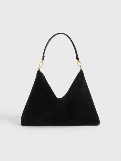 TOTEME Medium Bevel suede bag black