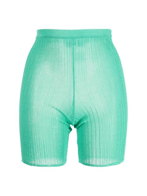 MARCO RAMBALDI fine-knit high-waisted shorts
