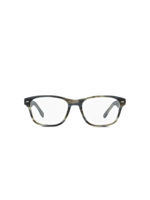 ZEGNA 5013F patterned rectangular glasses