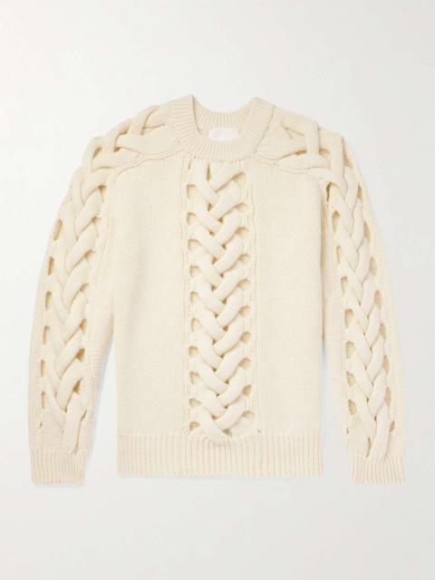 Thais Cable-Knit Merino Wool-Blend Sweater