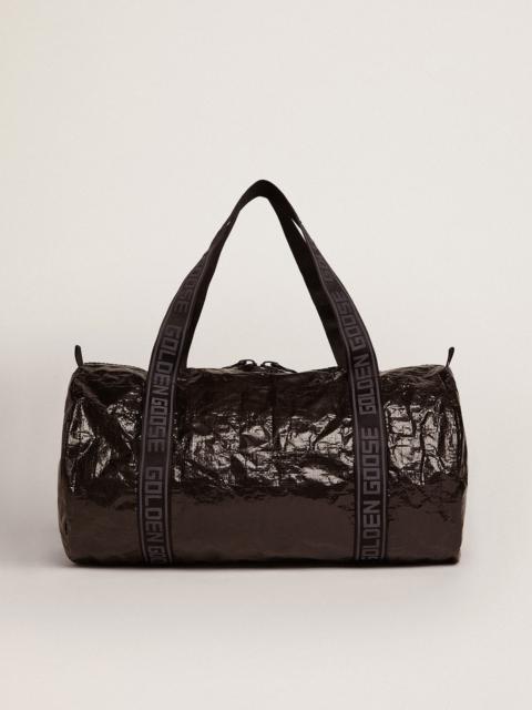 Golden Goose Star Collection black duffle bag with side white stars