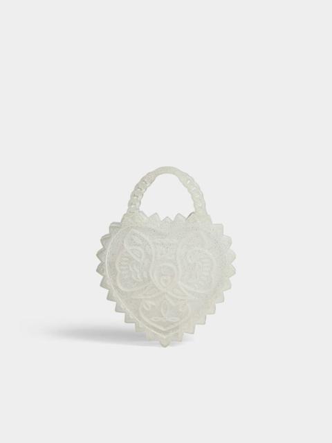 DSQUARED2 TRANSPARENT GLITTER HEART BAG