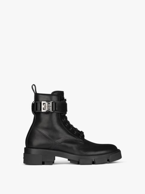 TERRA BOOTS IN LEATHER WITH 4G BUCKLE
