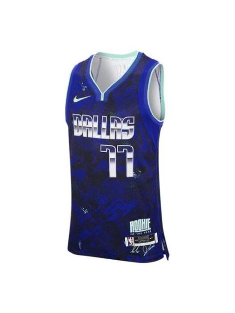 Nike Nike NBA Retro Basketball Jersey/Vest Dallas Mavericks Doncic No. 77 Blue DA6960-405