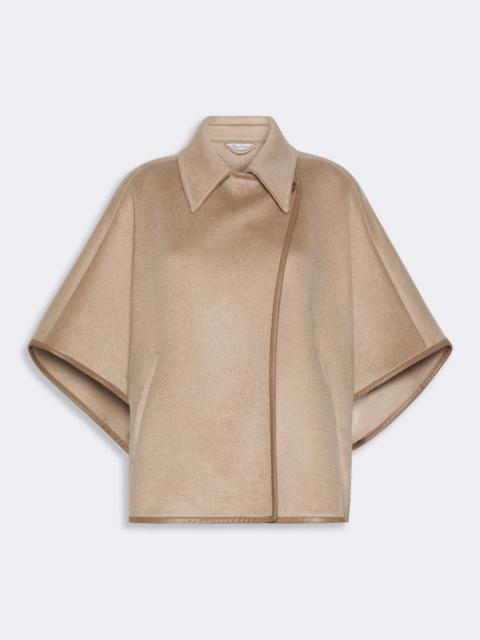 Max Mara GENTILE Long cropped cape in cashmere drap - BEIGE