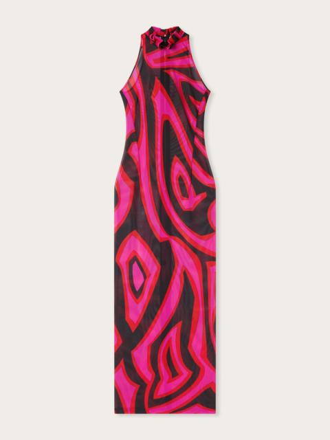 PUCCI LABIRINTO PRINT LONG FITTED DRESS