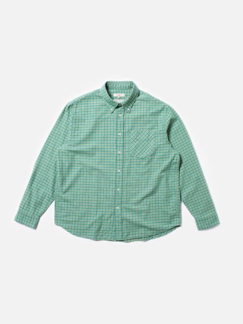 Nudie Jeans Filip Checked BD Shirt Green