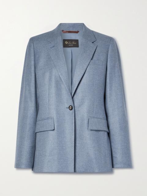 Loro Piana Dorina cashmere-flannel blazer Blue