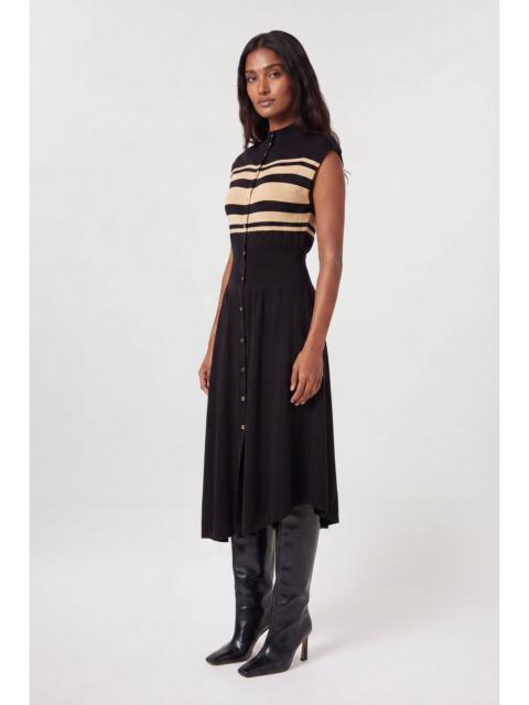 KAREN MILLEN Petite Viscose Blend Knitted Sleeveless Midi Dress