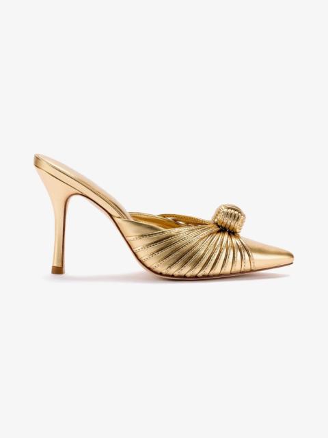 Larroudé Valerie Pump In Gold Metallic Leather
