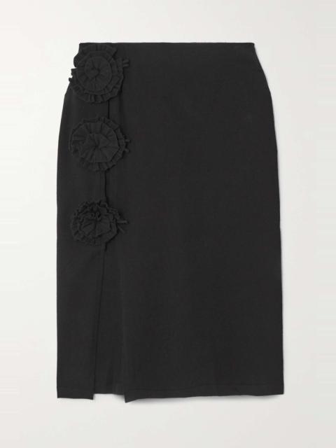Jean Paul Gaultier Embellished stretch-knit midi skirt