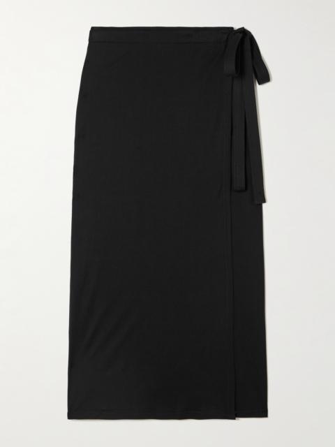 TOTEME Organic Cotton-blend Midi Wrap Skirt