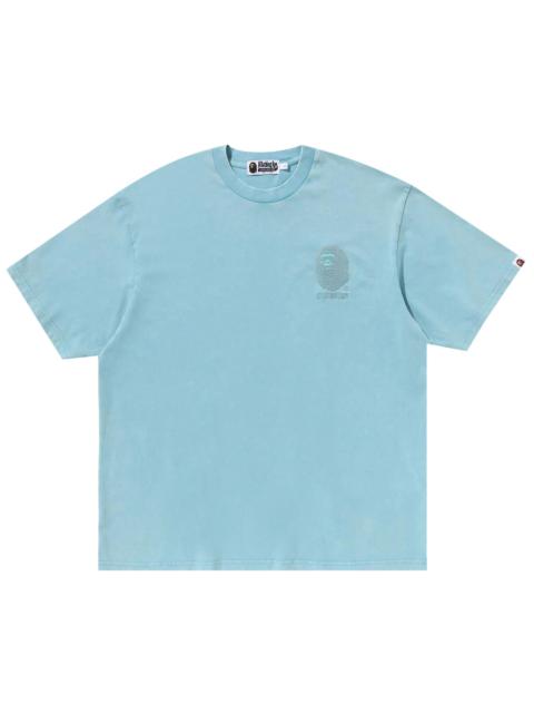 BAPE Ape Head One Point Acid Wash Relaxed Fit Tee 'Blue'