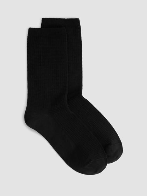 EILEEN FISHER Cotton Waffle Blend Crew Sock