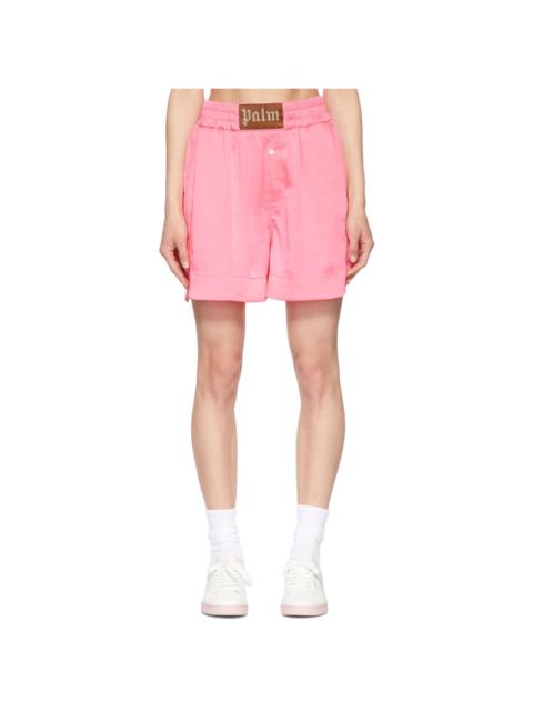 Palm Angels Pink Polyester Shorts