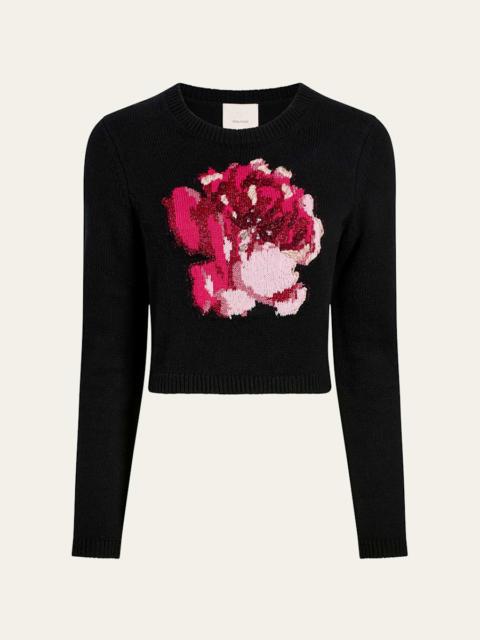 Cinq à Sept Issa Heritage Rose Cropped Sweater